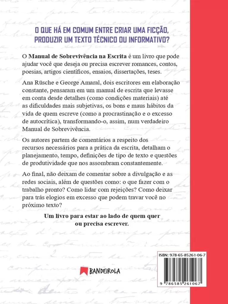 Manual de sobrevivencia na escrita verso